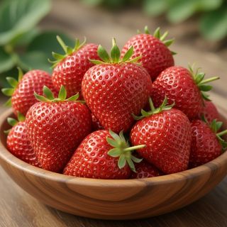 realistic strawberries with soft pastel glow – aesthetic strawberry wallpaper