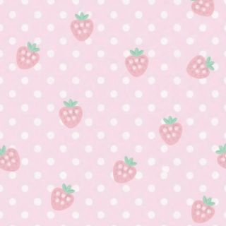 Simple cute strawberry design on pink cute strawberry wallpaper