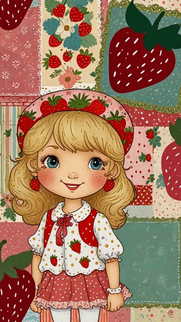 urban strawberry shortcake cartoon wallpaper