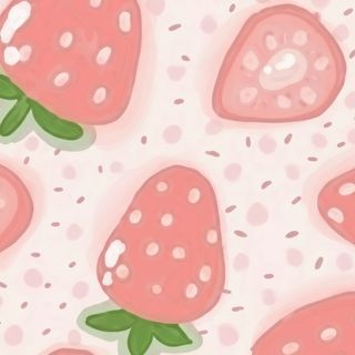 cute strawberries with pastel highlights on soft background – aesthetic strawberry wallpaper