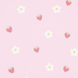 Soft pink strawberries seamless pattern cute strawberry wallpaper