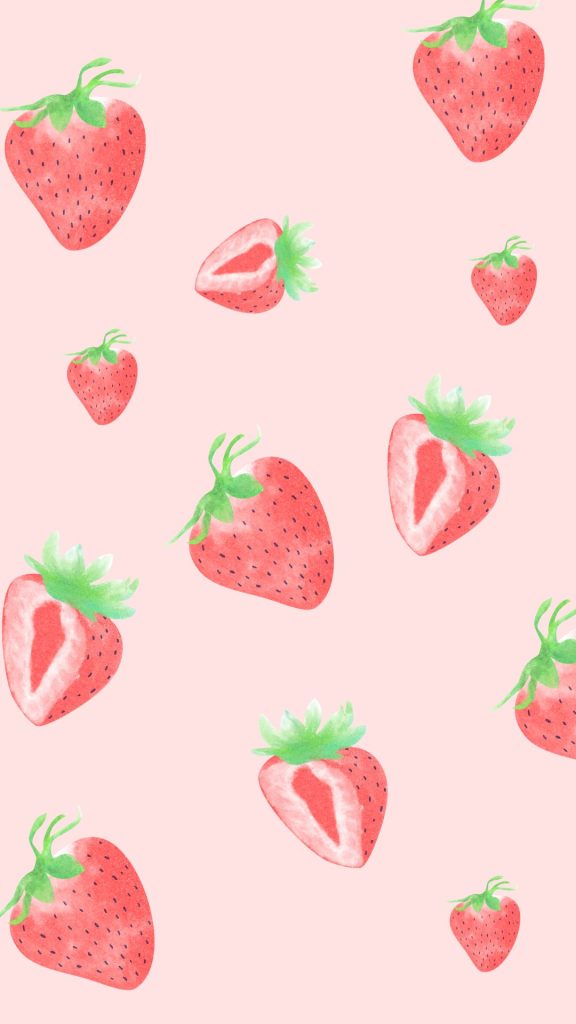 Aesthetic aesthetic strawberry wallpaper