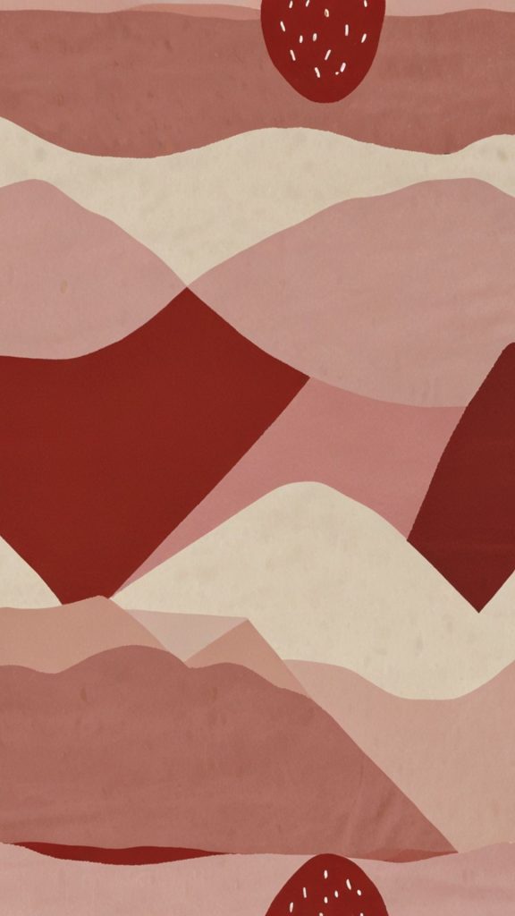 Aesthetic strawberry shortcake cartoon wallpaper with soft tones