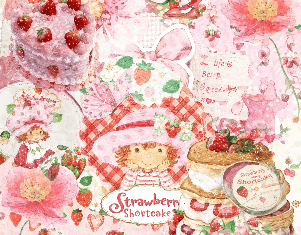 Berry sweet strawberry shortcake collage