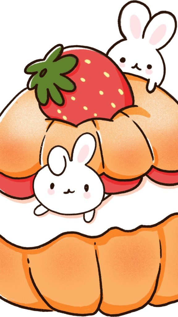 Bunnies with strawberry shortcake_Strawberry shortcake cartoon wallpaper