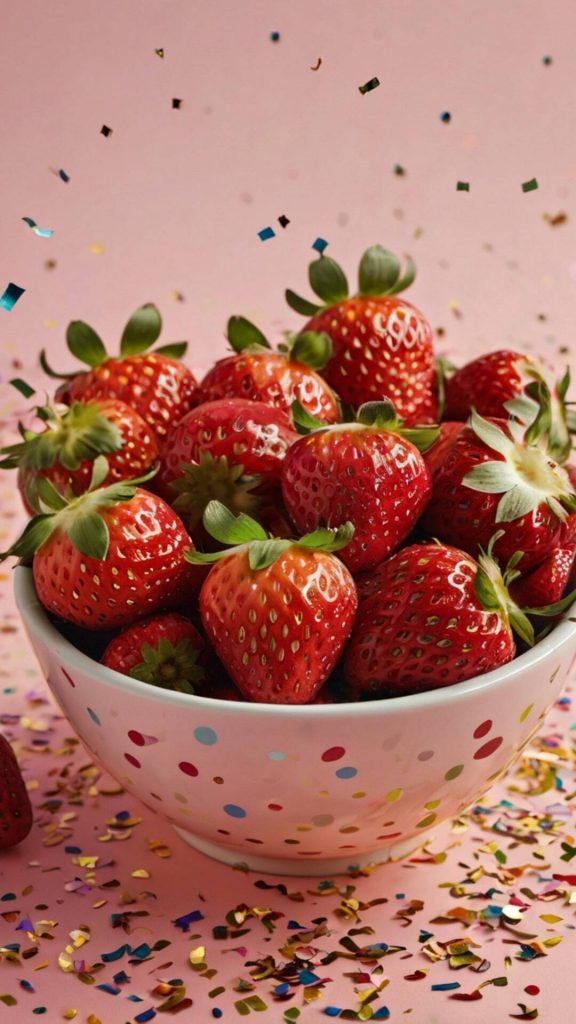Close-up photography strawberry wallpaper