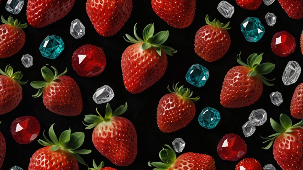 Crystal strawberry stones strawberry wallpapers for laptop