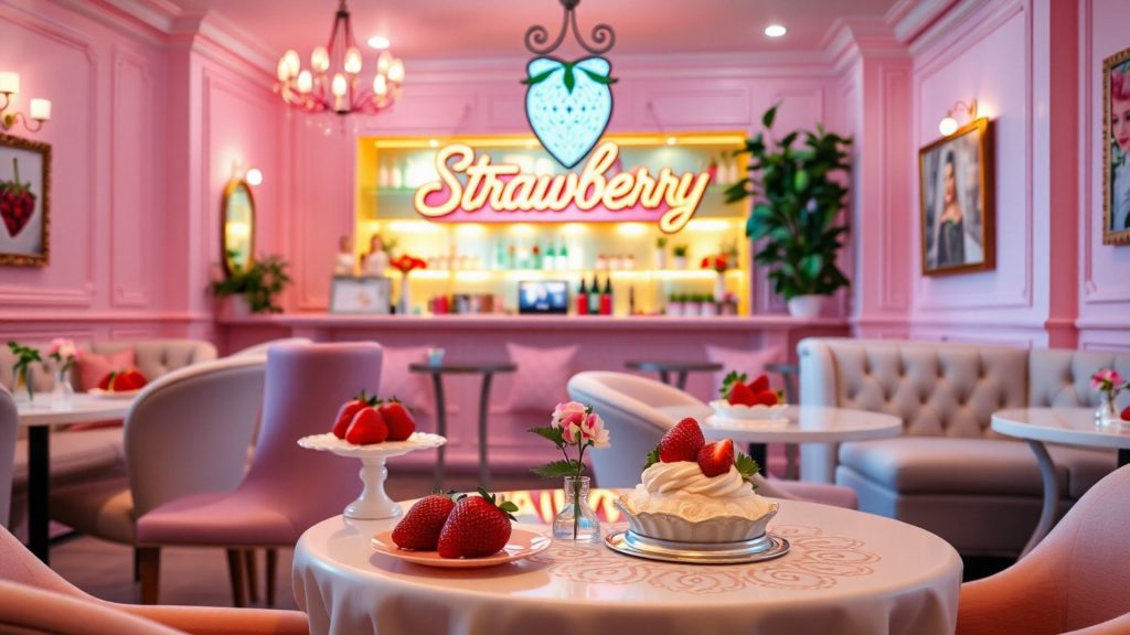 Cute Strawberry Shortcake Cartoon Wallpaper