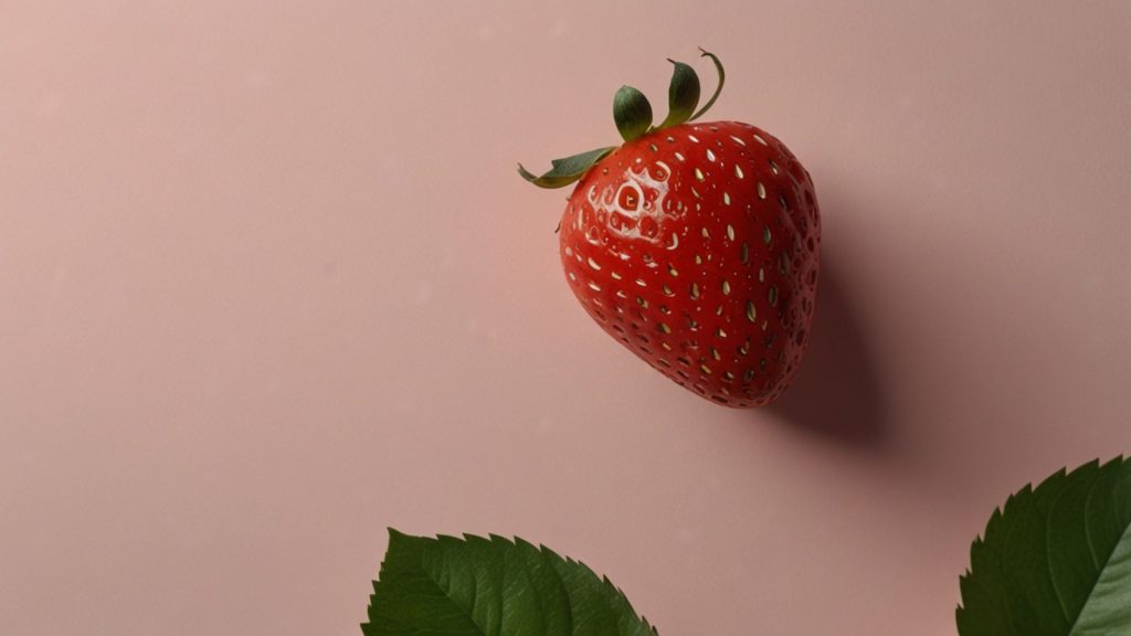 Cute minimal pink strawberry wallpapers for laptop