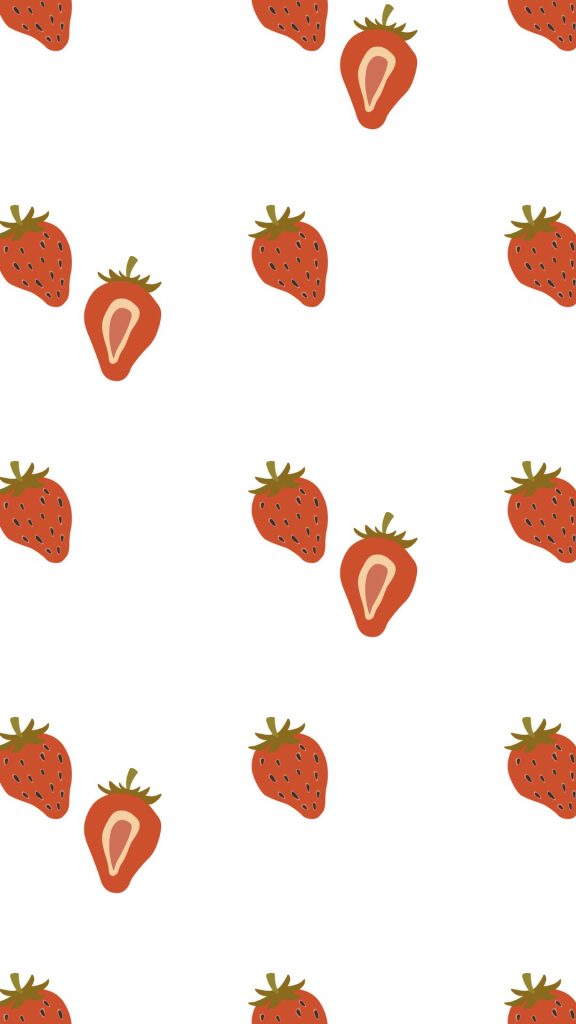 Cute red strawberry Aesthetic Strawberry wallpaper