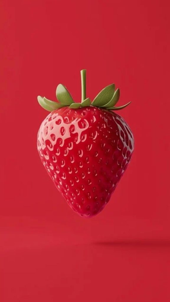 Cute teal pink strawberry with teal pink background strawberry phone wallpaper