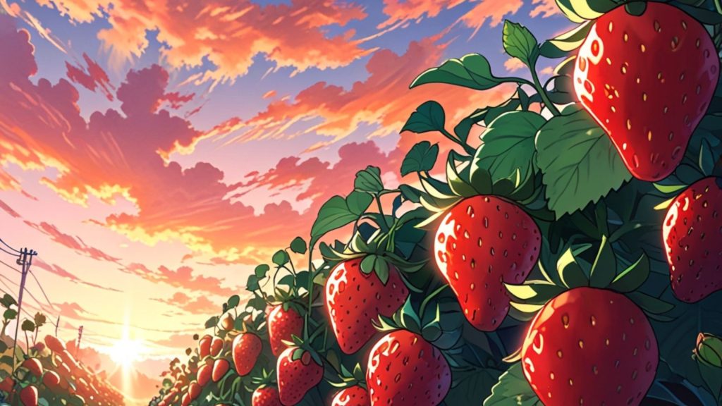 Cute view of strawberries on farm strawberry wallpaper for laptop