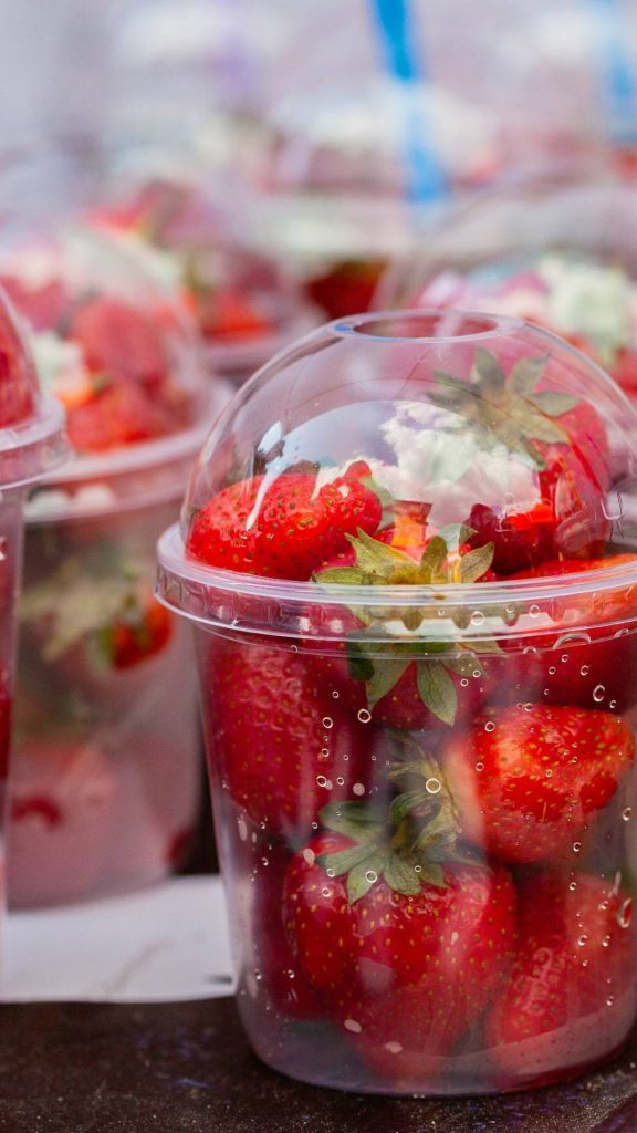 Decadent dessert strawberry wallpaper