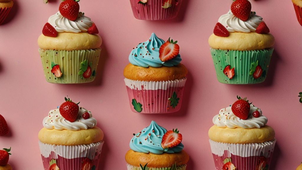 Demure cupcakes Strawberry Wallpapers for Laptop