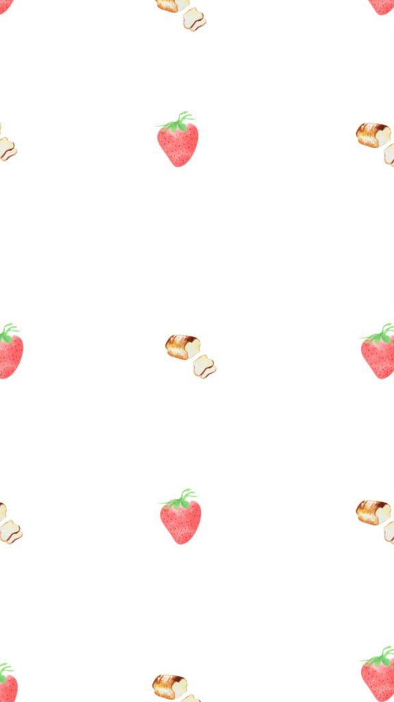 Demure strawberries Aesthetic Strawberry wallpaper