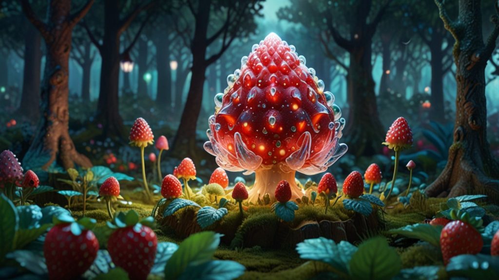 Demure strawberry land Strawberry Shortcake Cartoon Wallpaper