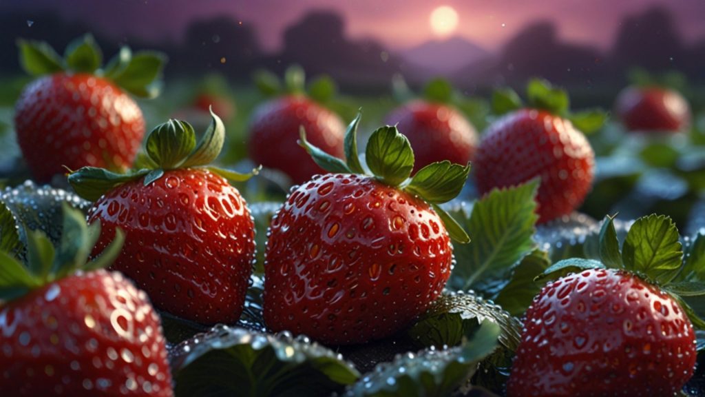 Dew drops strawberry wallpapers for laptop