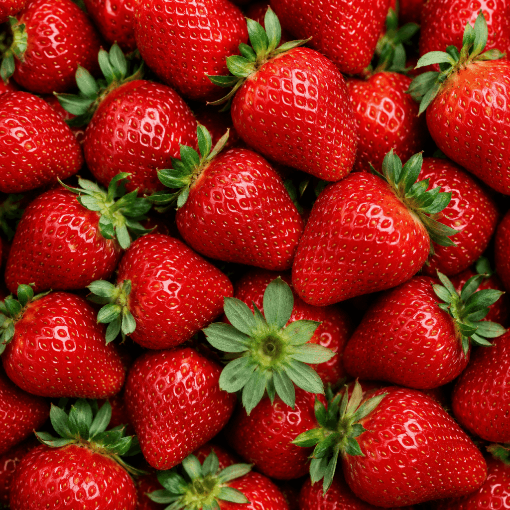 Fresh strawberries in vibrant close-up