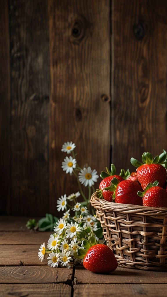 Fresh strawberries strawberry wallpaper