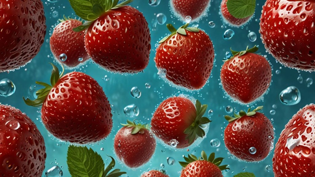 Fresh watery strawberry wallpapers for laptop