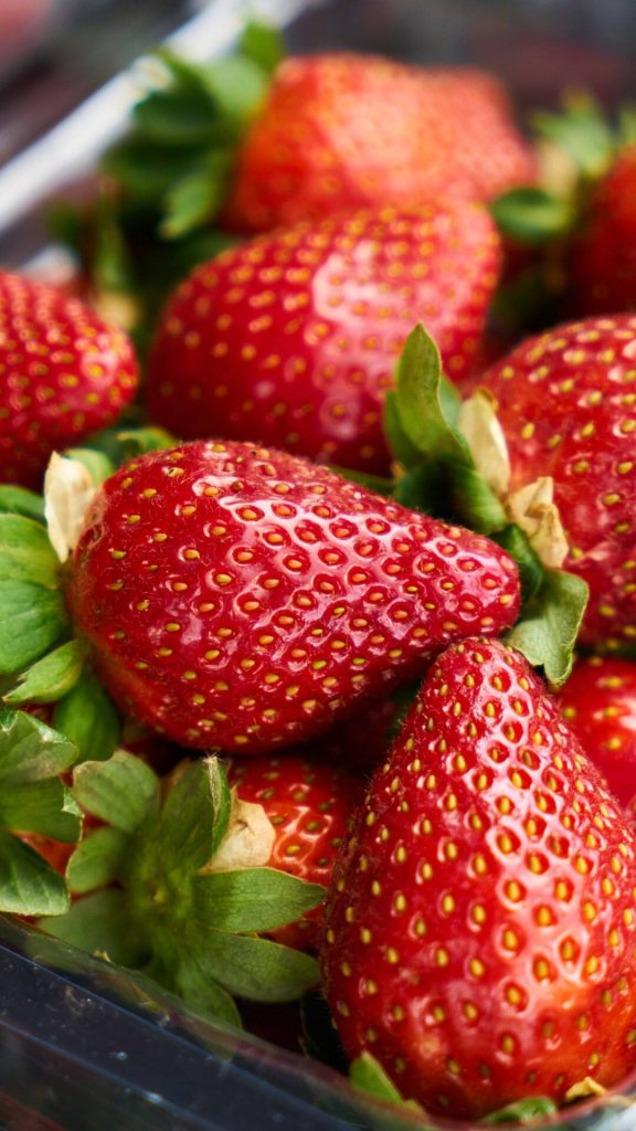 Garden freshness strawberry wallpaper