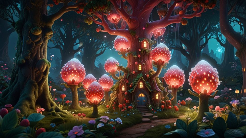 Glowing strawberry land Strawberry Wallpapers for Laptop