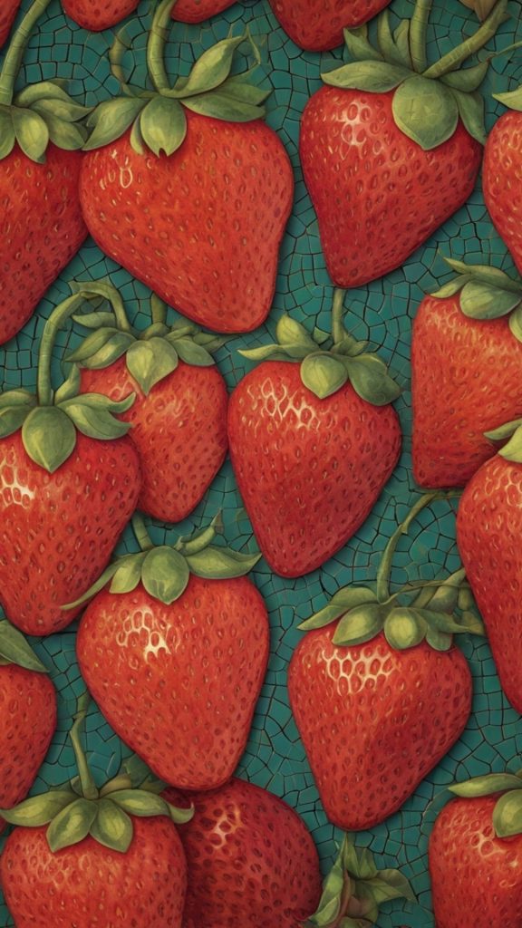 Modern aesthetic theme Aesthetic Strawberry wallpaper