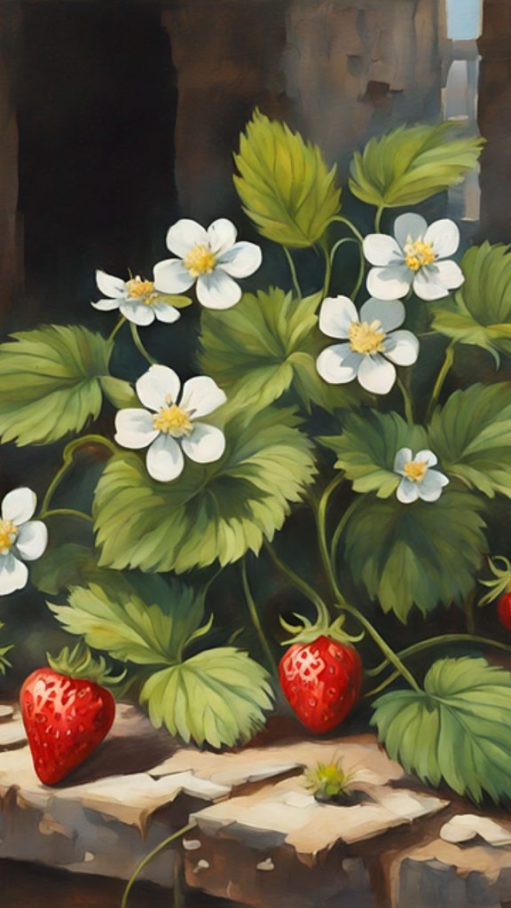 Painted Aesthetic Strawberry wallpaper