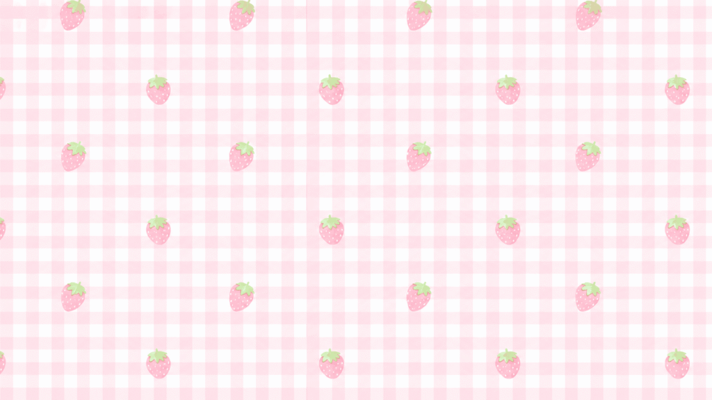 Pastel strawberry gingham pattern