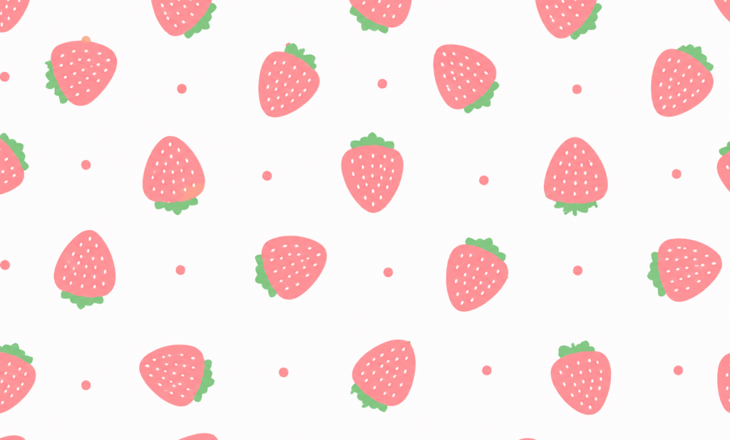 Pastel strawberry pattern in pink