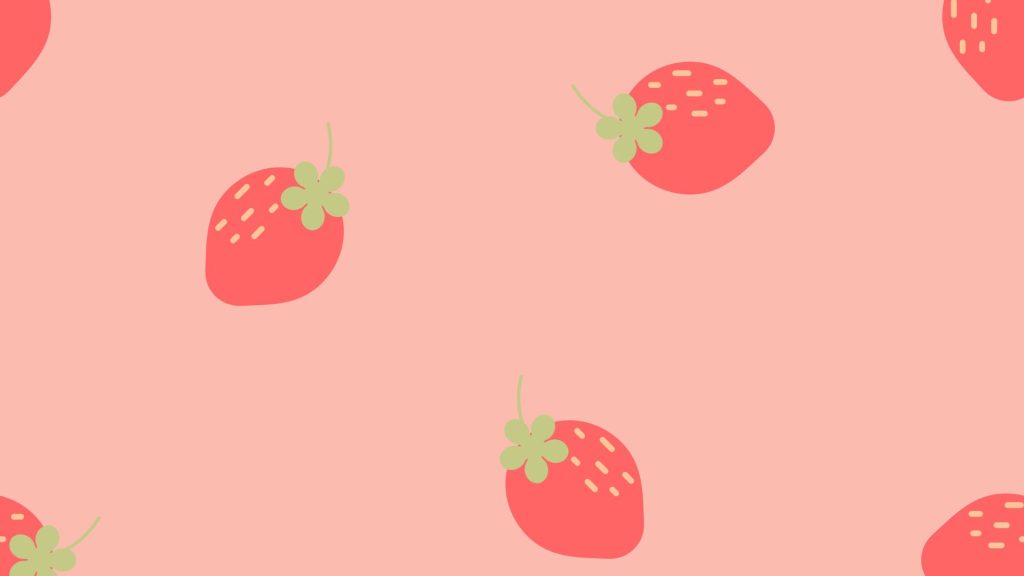 Pastel pink strawberry wallpaper for laptop