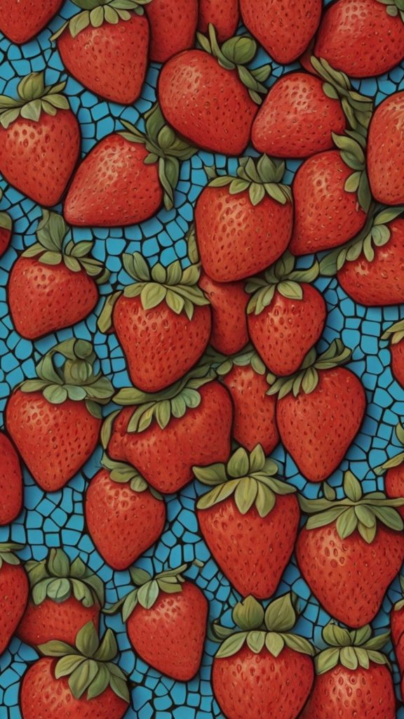 Patterns and Textures Aesthetic Strawberry wallpaper