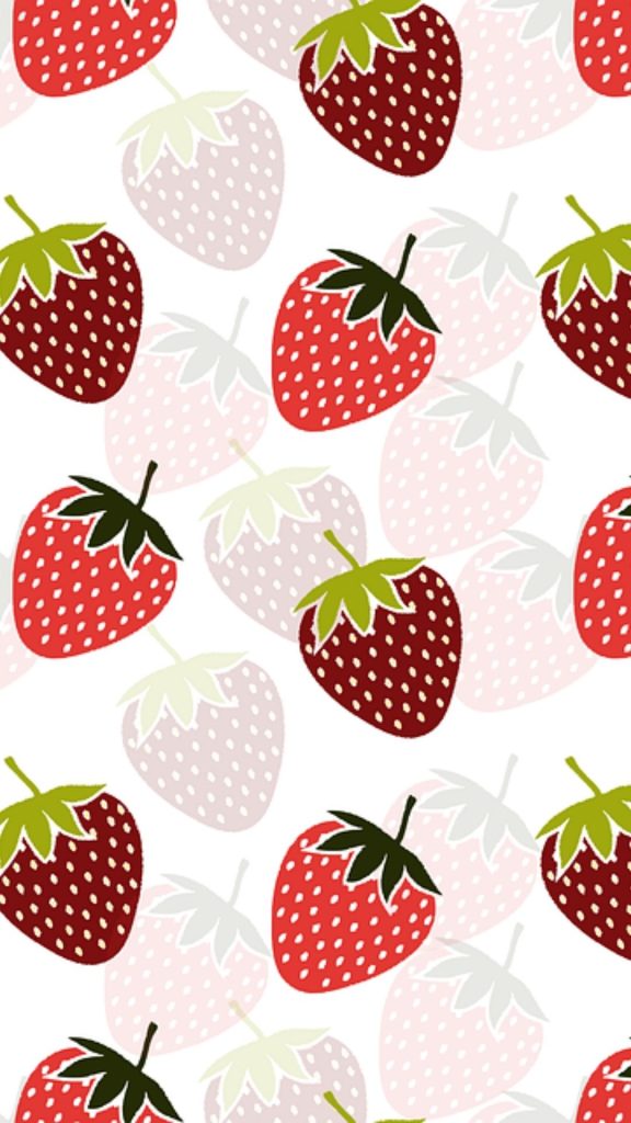 Peach and brown Aesthetic Strawberry wallpaper