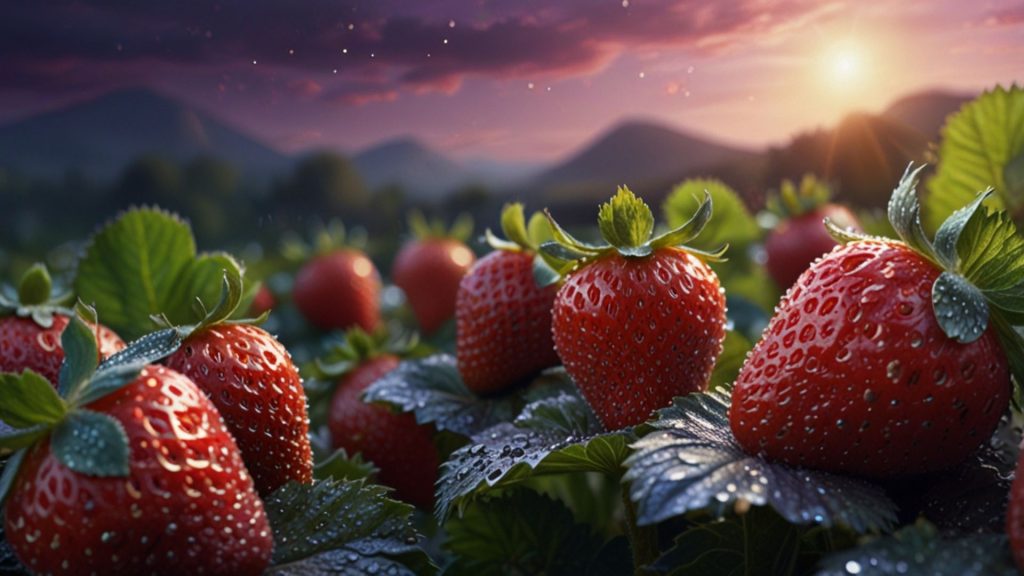 Pink sky strawberry wallpapers for laptop