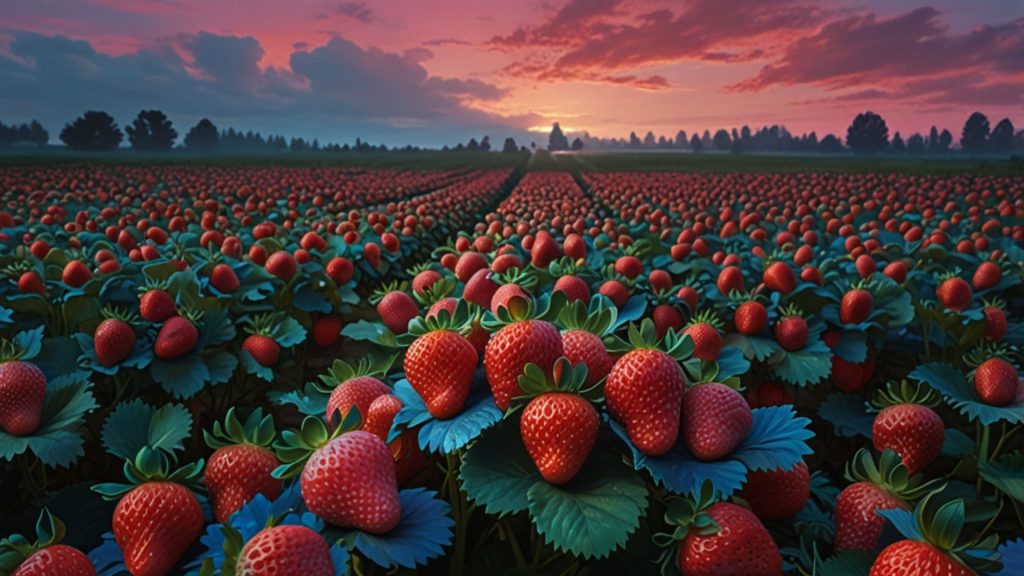 Pink strawberry field strawberry wallpapers for laptop