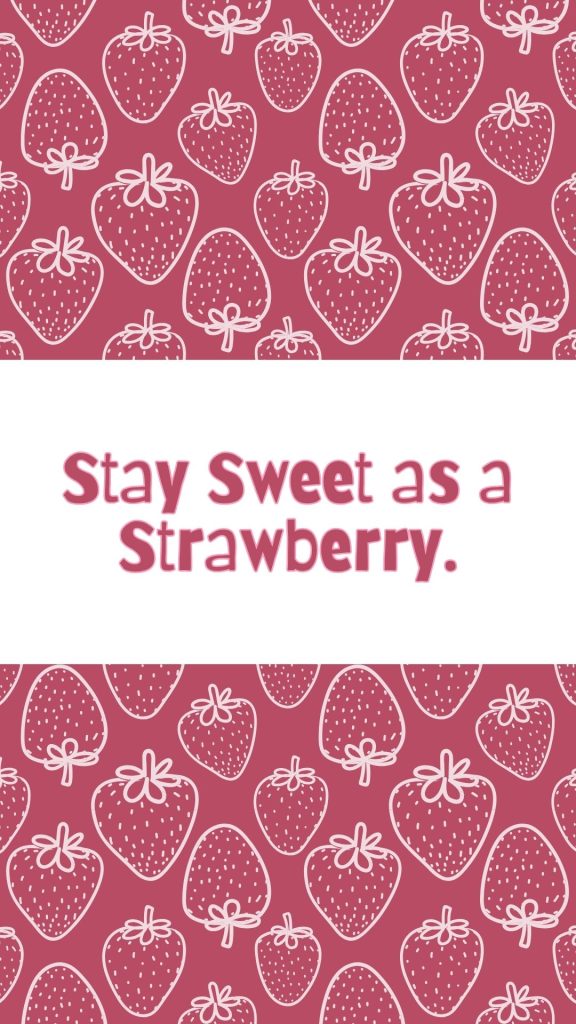 Preppy aesthetic strawberry wallpaper