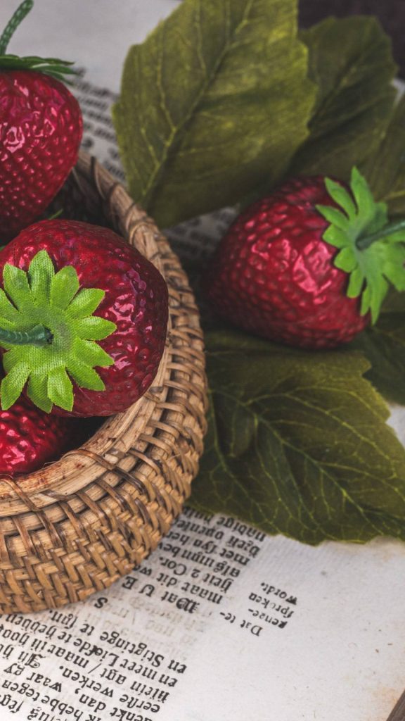 Rustic aesthetic strawberry wallpaper