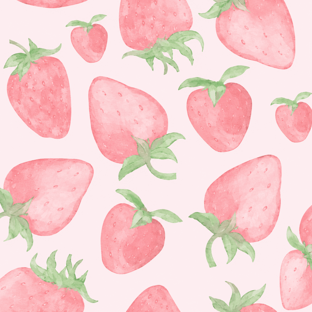 Soft pink strawberry pattern illustration