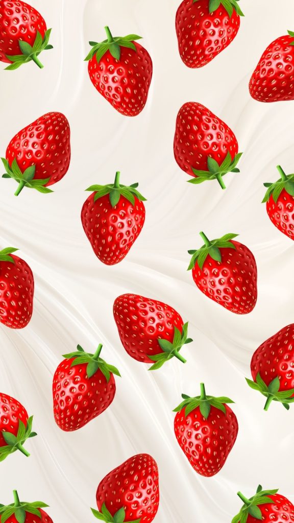 Still aesthetic strawberry wallpaper
