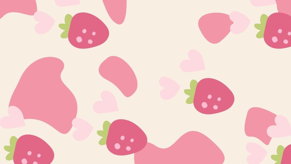 Strawberry cow printed strawberry desktop wallpaper