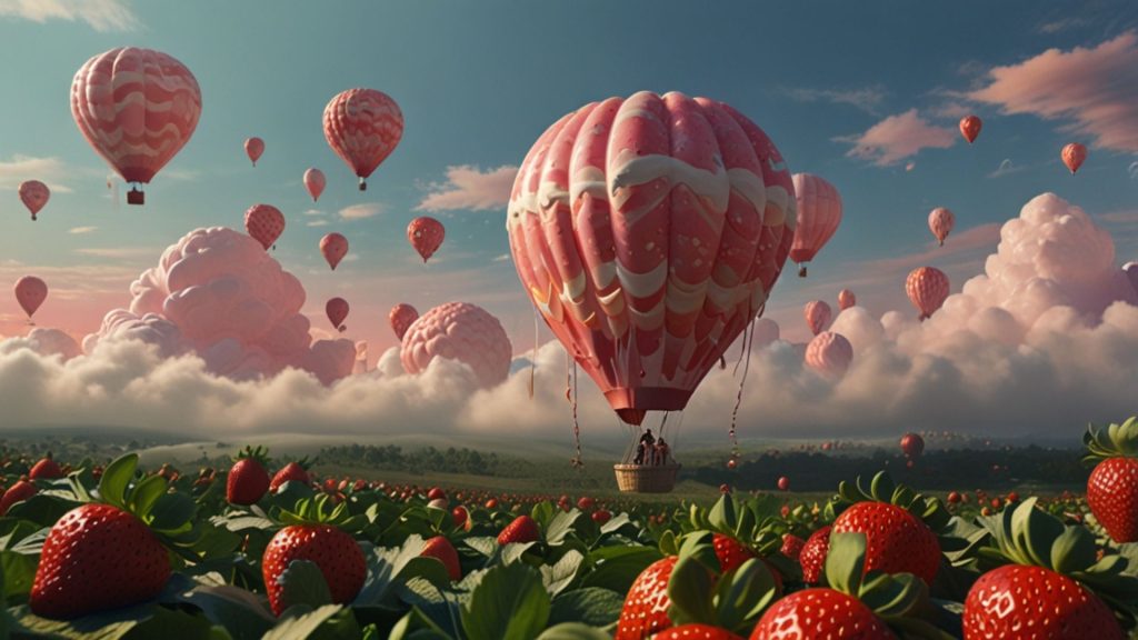Strawberry hot air balloon strawberry wallpapers for laptop
