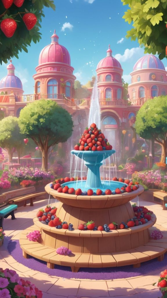 Strawberry shortcakes Castle strawberry shortcake cartoon wallpaper