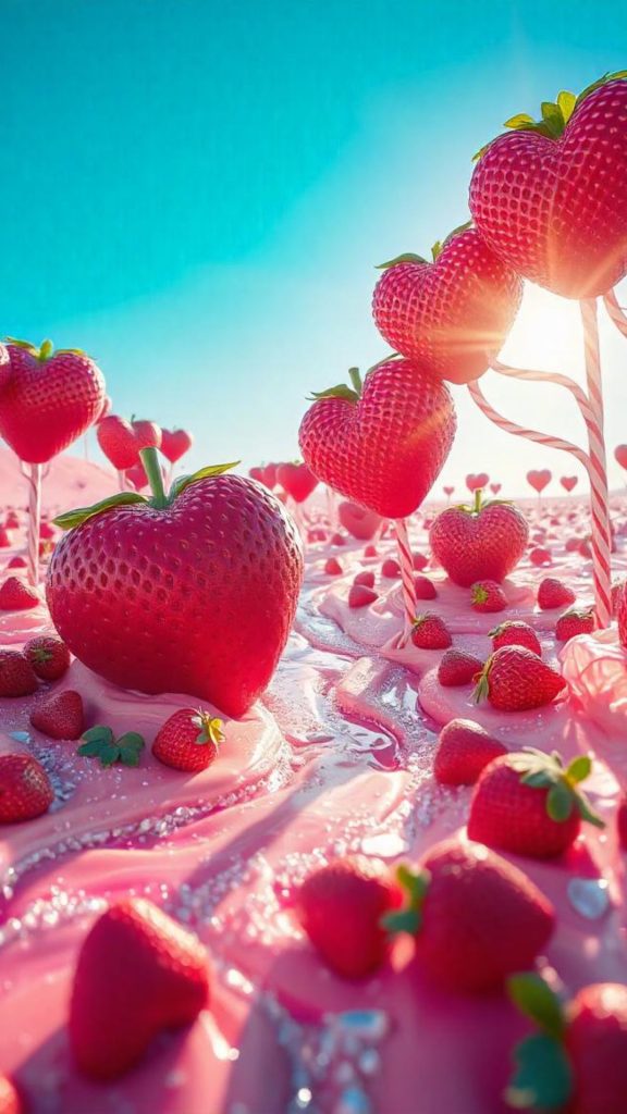 Strawberry shortcakes candy wonderland strawberry shortcake cartoon wallpaper