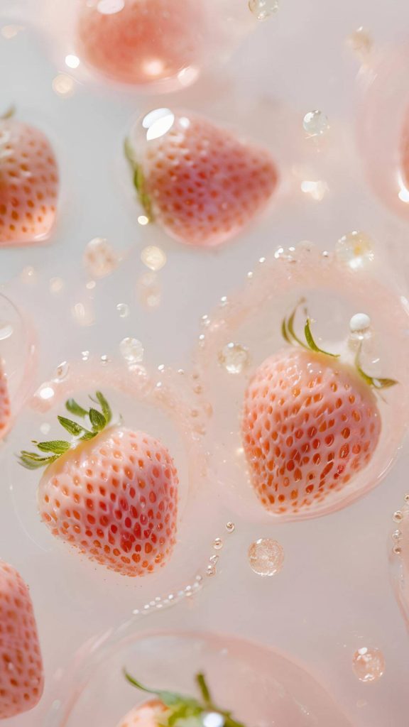 Summertime treat strawberry wallpaper