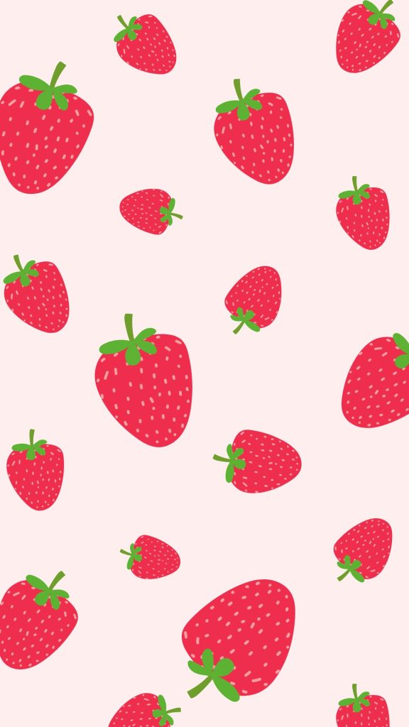 Sweet aesthetic strawberry wallpaper