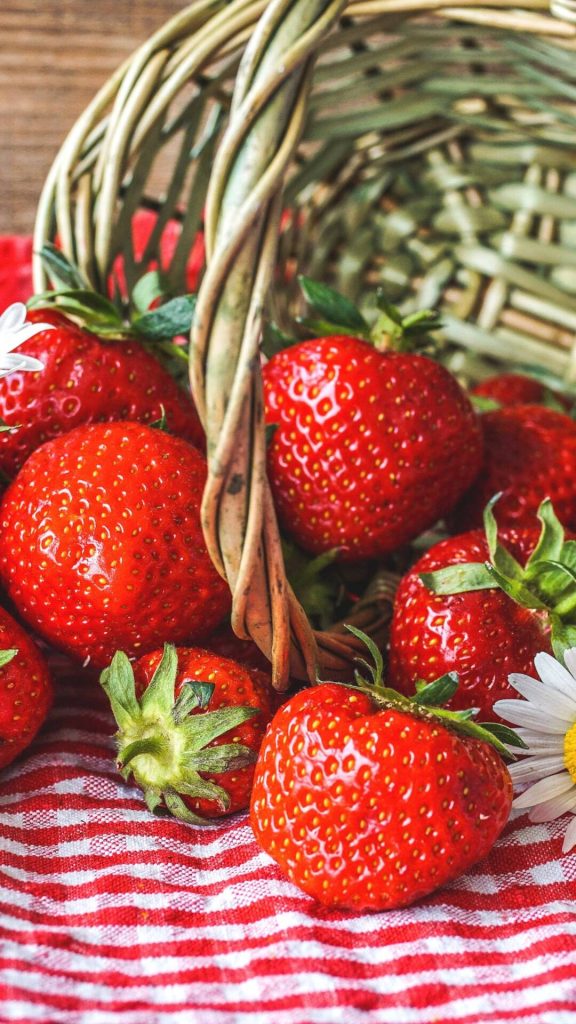 Sweet indulgence strawberry wallpaper