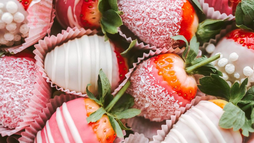 Sweet luxury truffled strawberries in different flavoured strawberry wallpapers for laptop