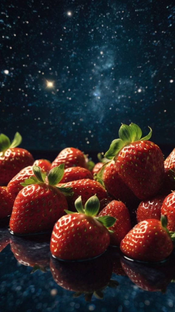 Textured surface strawberry wallpaper