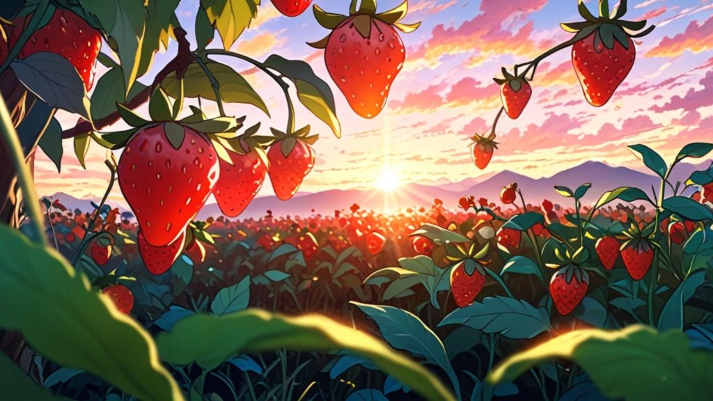 Vibrant strawberries farm strawberry wallpaper for laptop