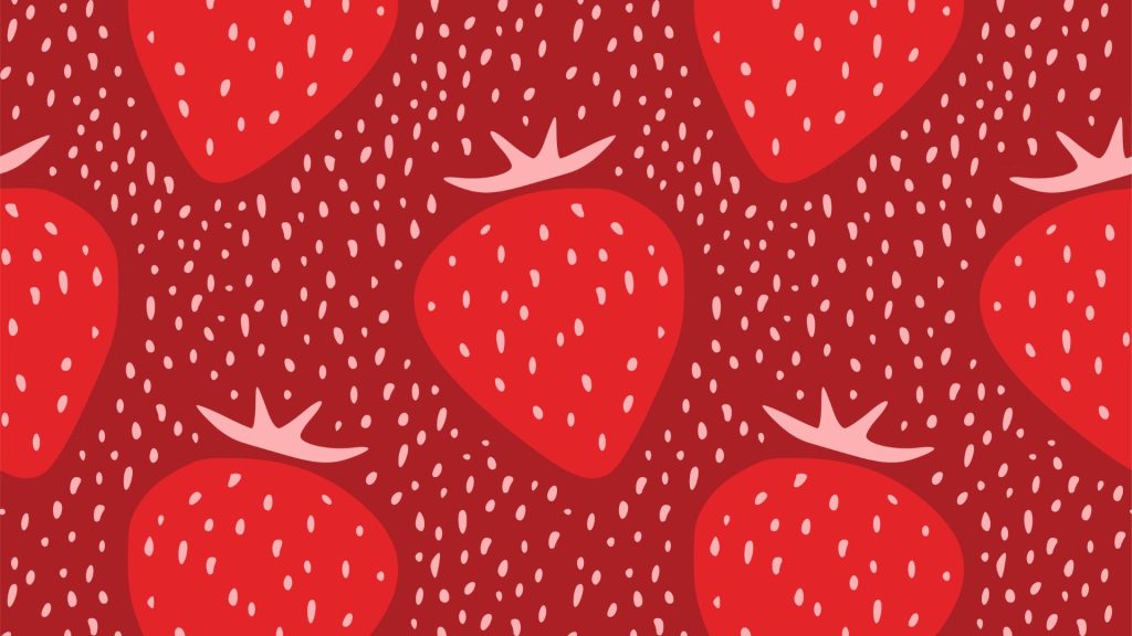 Vintage red strawberries_strawberry wallpaper for laptop